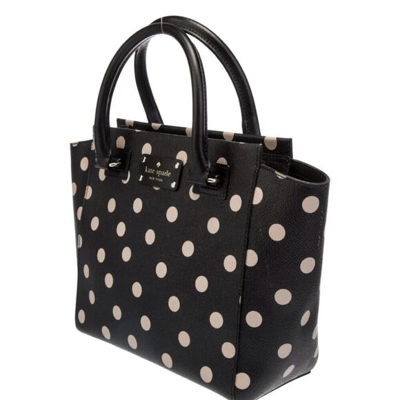 Kate Spade Totebag - Polkadot - Pink Black - Y2k Shoulder Purse - Clutch Purse - Picture 1 of 9